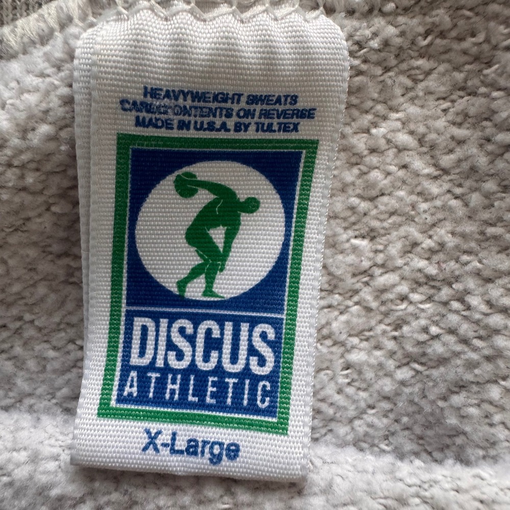 Vintage Discus Athletic Michigan Football Sweatshirt Gray XL Made in USA Tultex - Picture 2 of 8